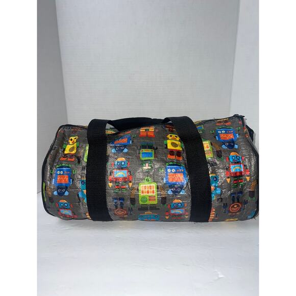 Robots Pattern gray Duffle Bag $39 - Picture 1 of 12